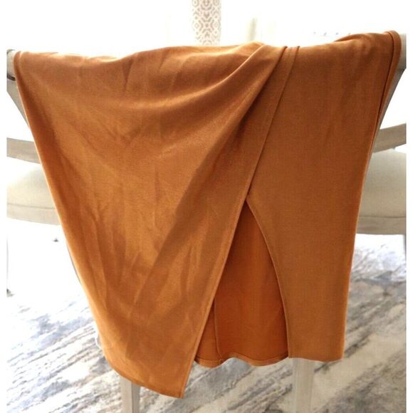 ASOS DESIGN Women's Sz 4 Gold Mesh Ruched Cami Drape Satin Midi Dress - Picture 12 of 14